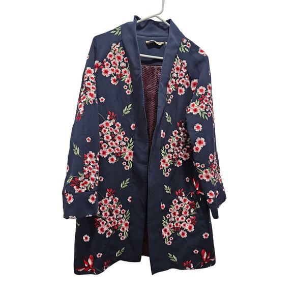 Soft Surroundings Jackets & Blazers - Soft Surroundings Cherry Blossom Hummingbird Embroidered Jacket Kimono Size M